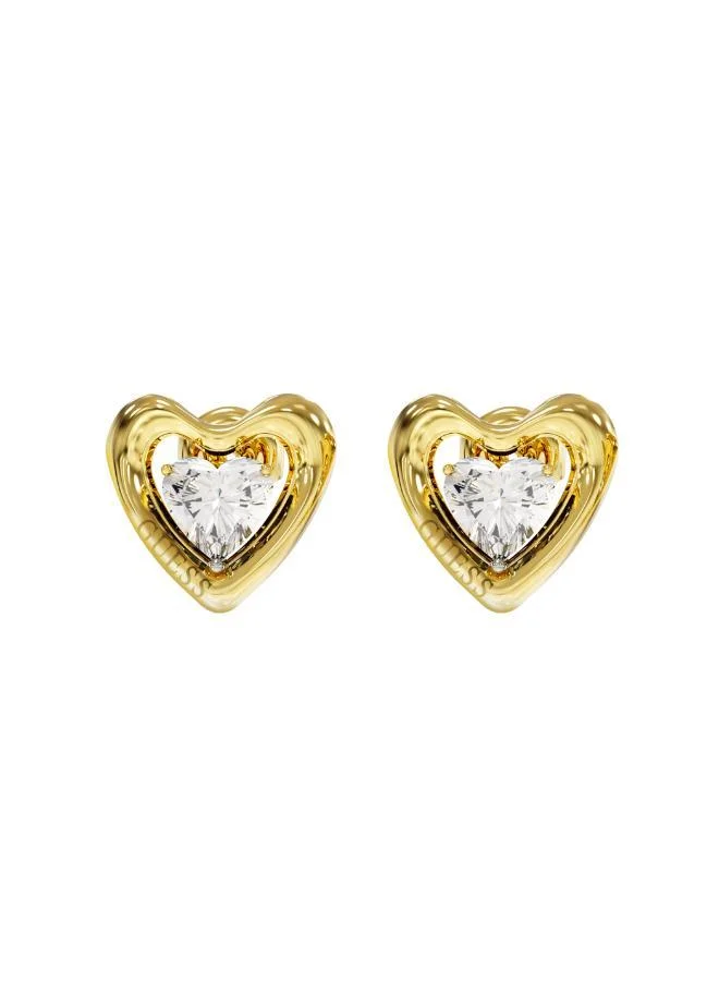 GUESS 10Mm Crystal Heart Studs